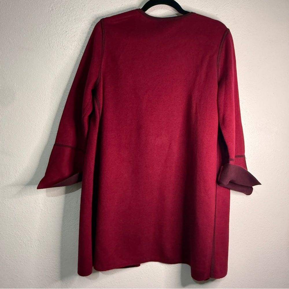 Chico's Plum Open-Front Reversible Cardigan Jacket. Sz 2P. 12P/Large. - Picture 6 of 8